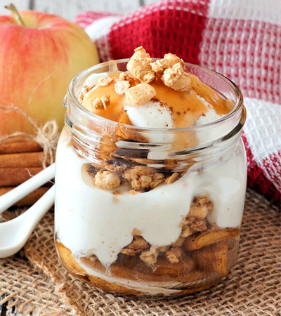 Greek Yogurt With Crunchy Caramel Topping