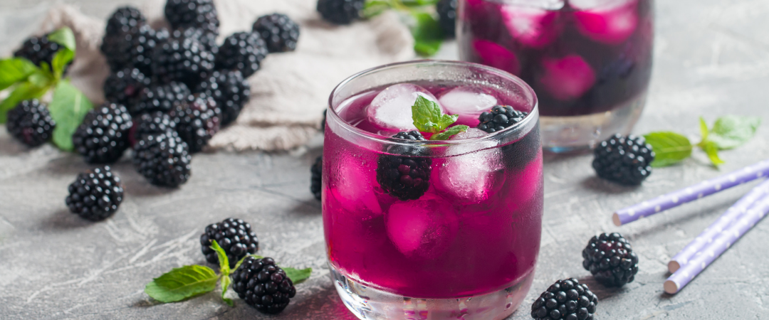 Homemade Blackberry Vanilla Mint Soda - EVERBELLA